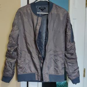 Purple gray bomber jacket